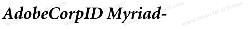AdobeCorpID Myriad字体转换